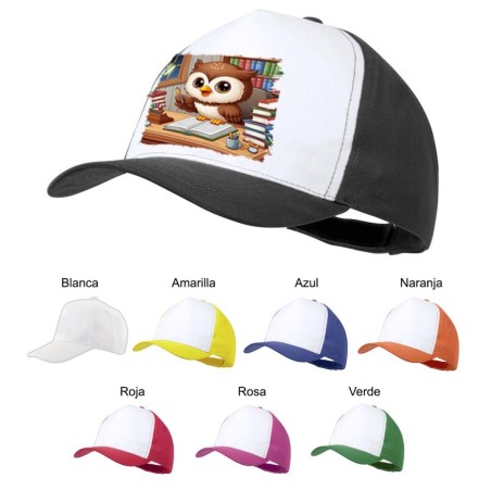 GORRA COLORES buho escritor profesion animal libros biblioteca color personalizada