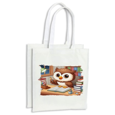 PACK BOLSAS buho escritor profesion animal libros biblioteca cocina compra personalizadas