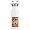 BIDON 750 ML ACERO INOXIDABLE ESTILO RETRO buho escritor profesion animal libros biblioteca deporte deportivo botella