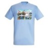 CAMISETA AZUL CIELO conejo familia profesion granjero rancho animales moda verano personalizada