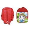 MOCHILA ROJA conejo granjero profesion animal rancho cultivo escolar personalizado