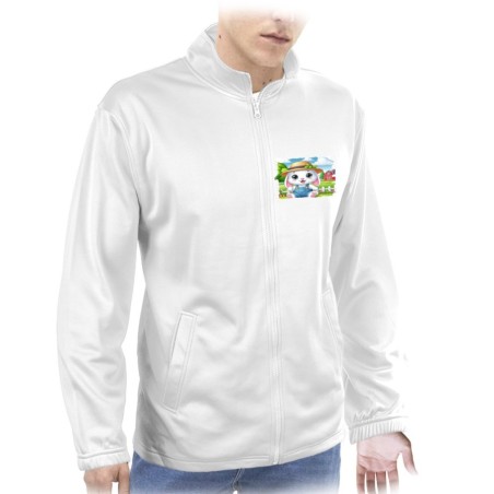 CHAQUETA TECNICA 1 IMPRESION conejo granjero profesion animal rancho cultivo  personalizada