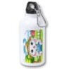 BIDON 400ML METALICO conejo granjero profesion animal rancho cultivo para viaje y deporte