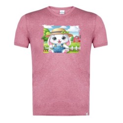 CAMISETA ROJA MEZCLA conejo...