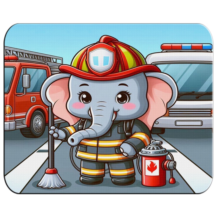 ALFOMBRILLA elefante bombero profesion emergencia salvamento pc raton personalizada