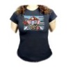CAMISETA NEGRA MUJER elefante bombero profesion emergencia salvamento oferta personalizada
