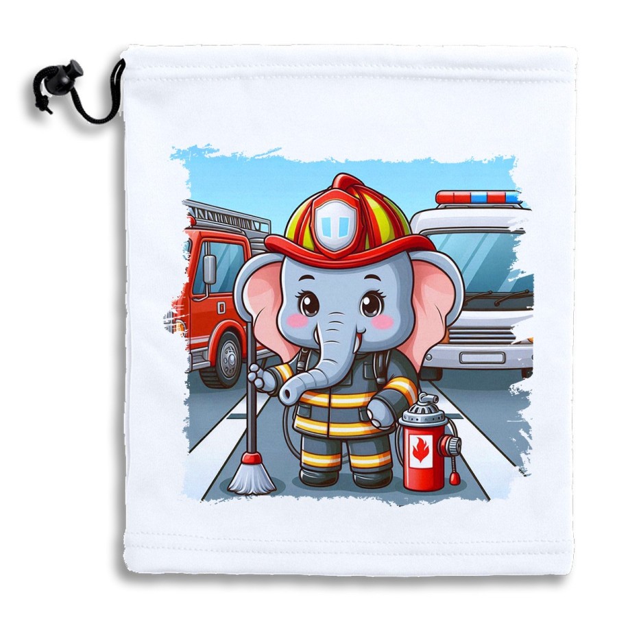 BRAGA GORRO POLAR AJUSTABLE elefante bombero profesion emergencia salvamento POLIESTER INVIERNO PERSONALIZADA