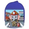 MOCHILA AZUL elefante bombero profesion emergencia salvamento escolar personalizado picnic excursión deporte