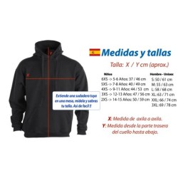 SUDADERA NEGRA CON CAPUCHA gacela deportista profesion juegos olimpicos adulto poliester algodón personalizada