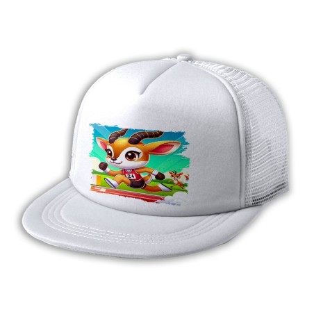 GORRA 5 PANELES REDECILLA TRASERA gacela deportista profesion juegos olimpicos estilo rapero