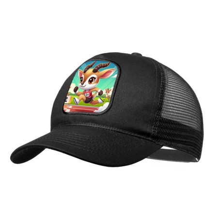 GORRA NEGRA CON REJILLA gacela deportista profesion juegos olimpicos moda deporte