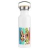 BIDON 750 ML ACERO INOXIDABLE ESTILO RETRO gacela deportista profesion juegos olimpicos deporte deportivo botella