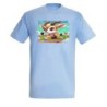 CAMISETA AZUL CIELO gacela deportista profesion juegos olimpicos moda verano personalizada
