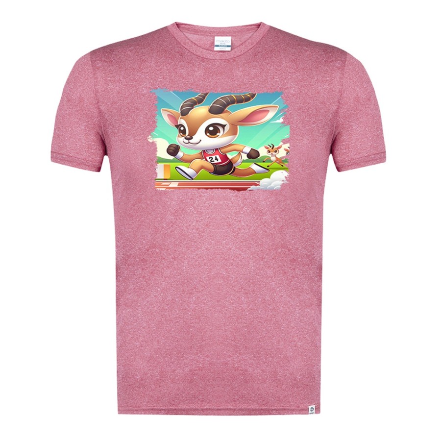 CAMISETA ROJA MEZCLA gacela deportista profesion juegos olimpicos moda verano tshirt