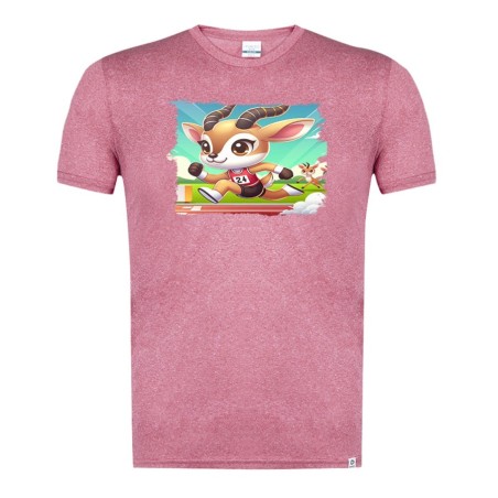 CAMISETA ROJA MEZCLA gacela deportista profesion juegos olimpicos moda verano tshirt