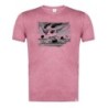 CAMISETA ROJA MEZCLA CON IMAGEN EN TONALIDADES NEGRAS gacela deportista profesion juegos olimpicos tshirt