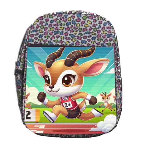 MOCHILA LUNARES ESTAMPADO gacela deportista profesion juegos olimpicos escolar personalizado picnic excursión deporte