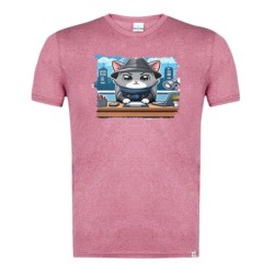 CAMISETA ROJA MEZCLA gato...
