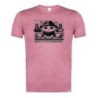 CAMISETA ROJA MEZCLA CON IMAGEN EN TONALIDADES NEGRAS gato detective profesion espia mascota animal tshirt
