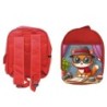 PACK MOCHILA ROJA Y ESTUCHE gato periodista profesion reportero periodico material escolar