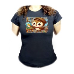CAMISETA NEGRA MUJER...
