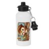 BIDON 600 ML ACERO INOXIDABLE CON CHUPON gorrion artista profesion dibujante pajaro cuadro escolar deporte bicicleta