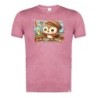 CAMISETA ROJA MEZCLA gorrion artista profesion dibujante pajaro cuadro moda verano tshirt