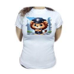 CAMISETA MUJER leon policia...