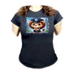 CAMISETA NEGRA MUJER leon...