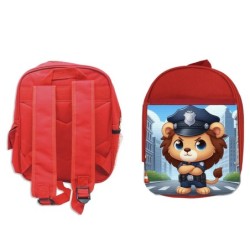 MOCHILA ROJA leon policia...