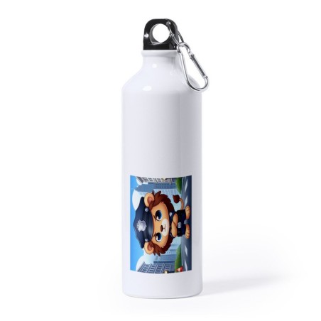 BIDON GRANDE 800 ML ACERO INOXIDABLE leon policia profesion guardia seguridad ciudad deporte deportivo mosqueton botella