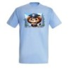 CAMISETA AZUL CIELO leon policia profesion guardia seguridad ciudad moda verano personalizada