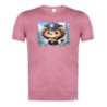 CAMISETA ROJA MEZCLA leon policia profesion guardia seguridad ciudad moda verano tshirt