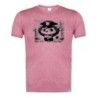 CAMISETA ROJA MEZCLA CON IMAGEN EN TONALIDADES NEGRAS leon policia profesion guardia seguridad ciudad tshirt