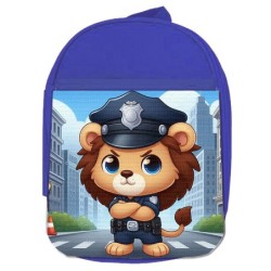 MOCHILA AZUL leon policia...