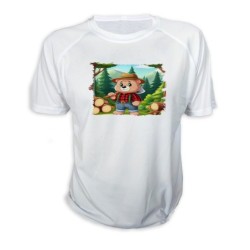 CAMISETA oso leñador...