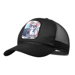 GORRA NEGRA CON REJILLA...