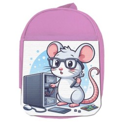 MOCHILA ROSA raton...