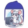 MOCHILA AZUL raton informatico profesion reparador electricista escolar personalizado picnic excursión deporte