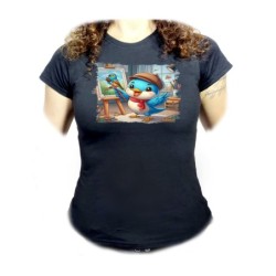 CAMISETA NEGRA MUJER...