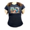 CAMISETA NEGRA MUJER ruiseñor artista profesion escultor pintor mascota oferta personalizada