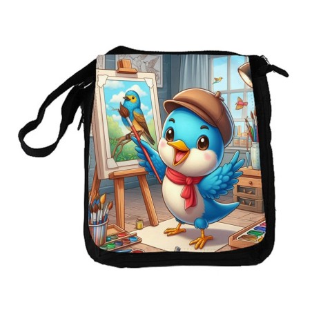 BANDOLERA REPORTERO MEDIANA BOLSO ruiseñor artista profesion escultor pintor mascota bolsa mochila hombro