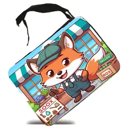 ESTUCHE zorro vendedor profesion bricolaje tienda mascota escolar case