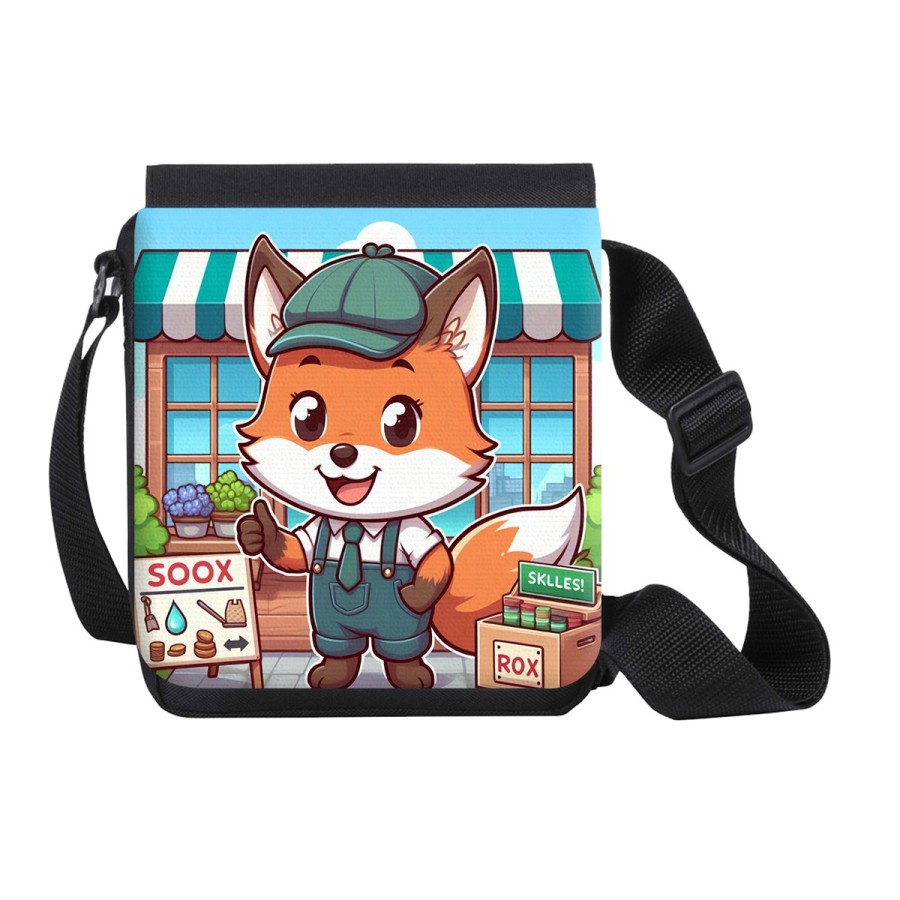 BANDOLERA PEQUEÑA zorro vendedor profesion bricolaje tienda mascota bolso personalizada