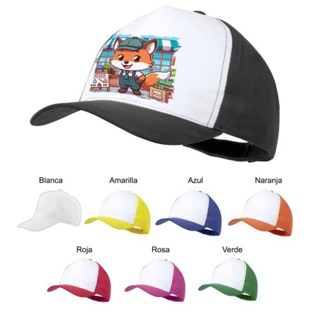 GORRA COLORES zorro vendedor profesion bricolaje tienda mascota color personalizada