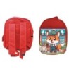 MOCHILA ROJA zorro vendedor profesion bricolaje tienda mascota escolar personalizado