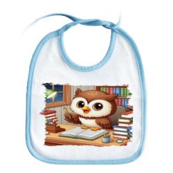 BABERO COLORES buho escritor profesion animal libros biblioteca personalizado bebe