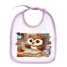 BABERO COLORES buho escritor profesion animal libros biblioteca personalizado bebe