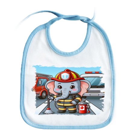 BABERO COLORES elefante bombero profesion emergencia salvamento personalizado bebe