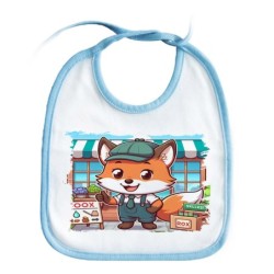 BABERO COLORES zorro vendedor profesion bricolaje tienda mascota personalizado bebe